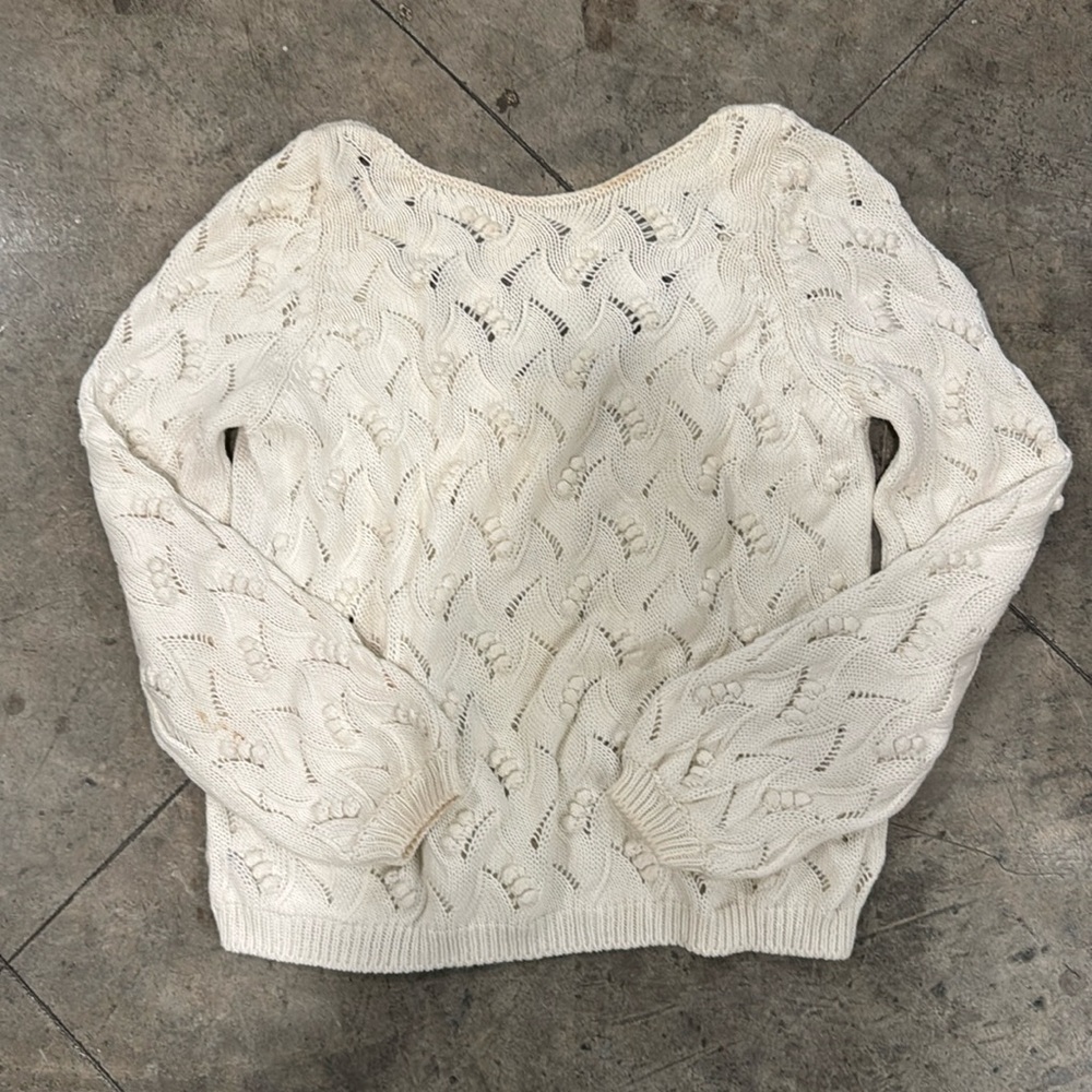 SEZANE low back boucle sweater